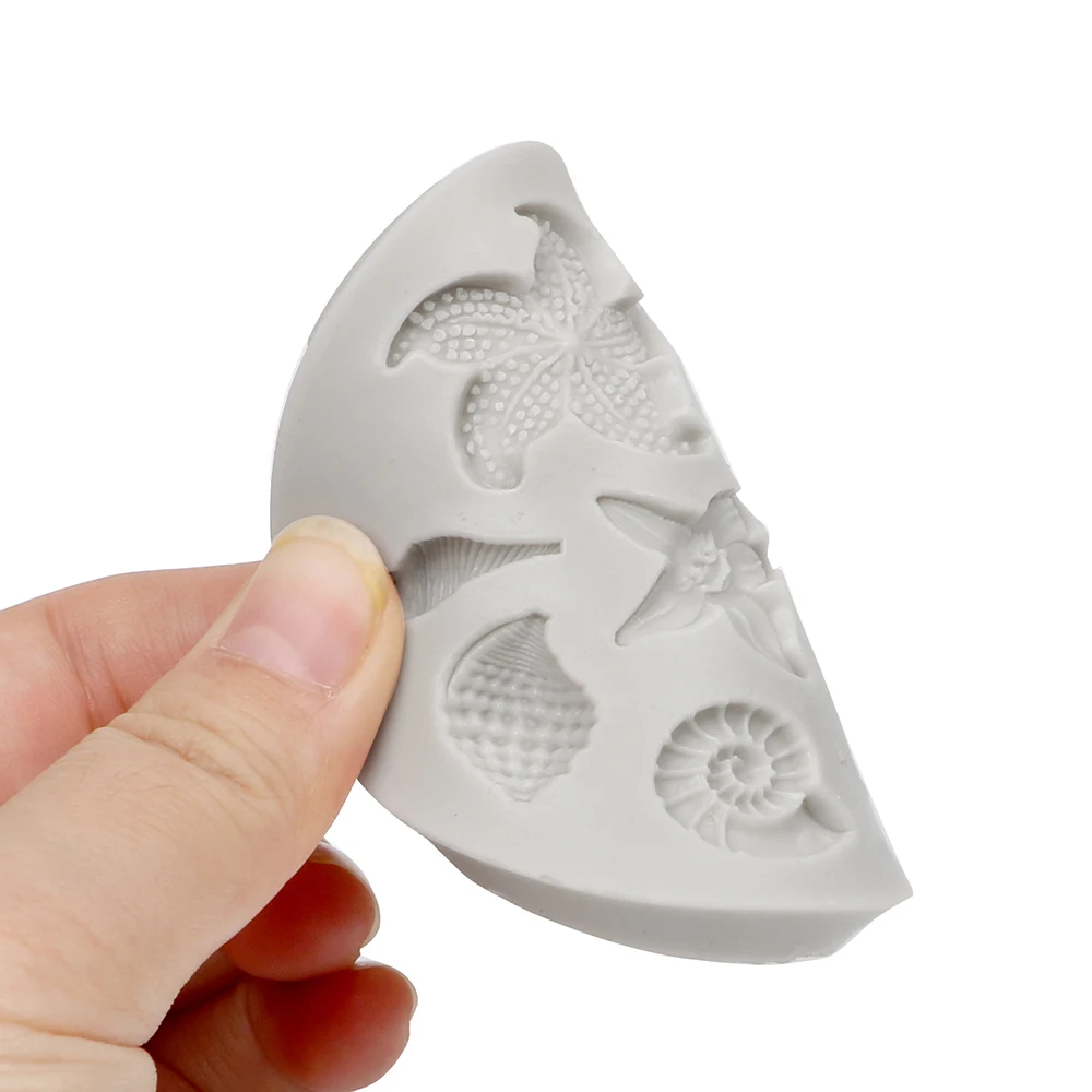 

Ocean Biological Conch Sea Shells Silicone Mold Chocolate Dessert Biscuit Mold Fondant Cake Cupcake Decoration Baking Tool