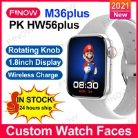 2021 series 7 finow m36plus smartwatch iwo relogio 1 82 inch wireless charge m36 plus smart watch for android ios pk w37pro iwo7
