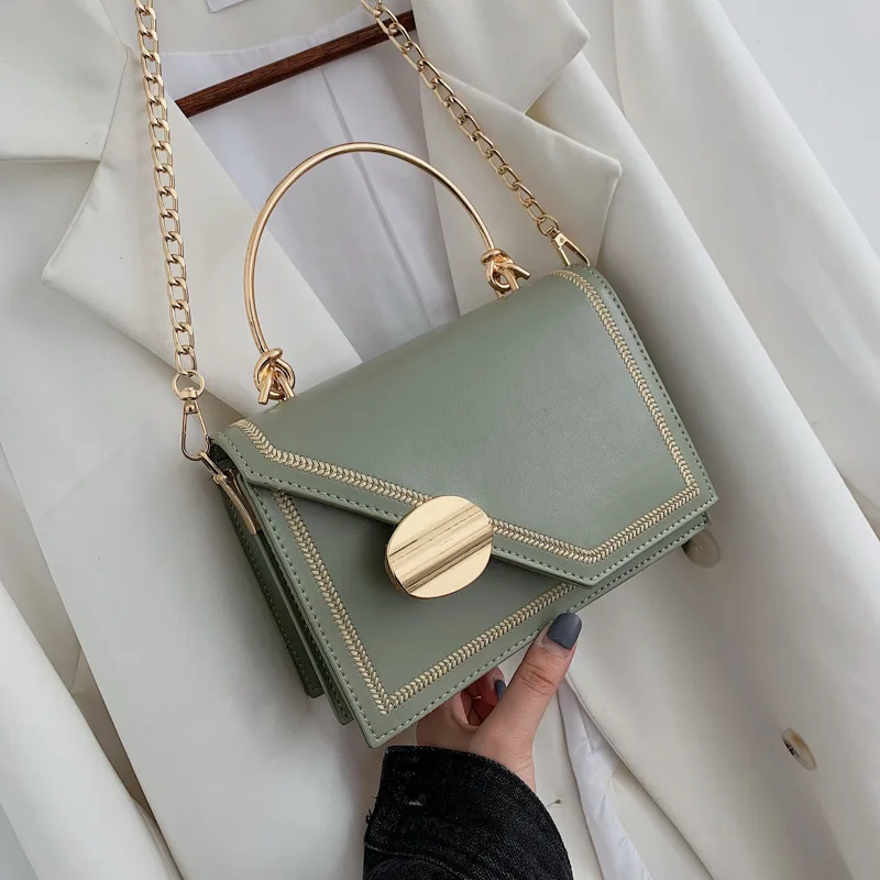Small bag female 2020 new trendy fashion western style shoulder bag messenger bag Korean chain portable small square bag Bolso