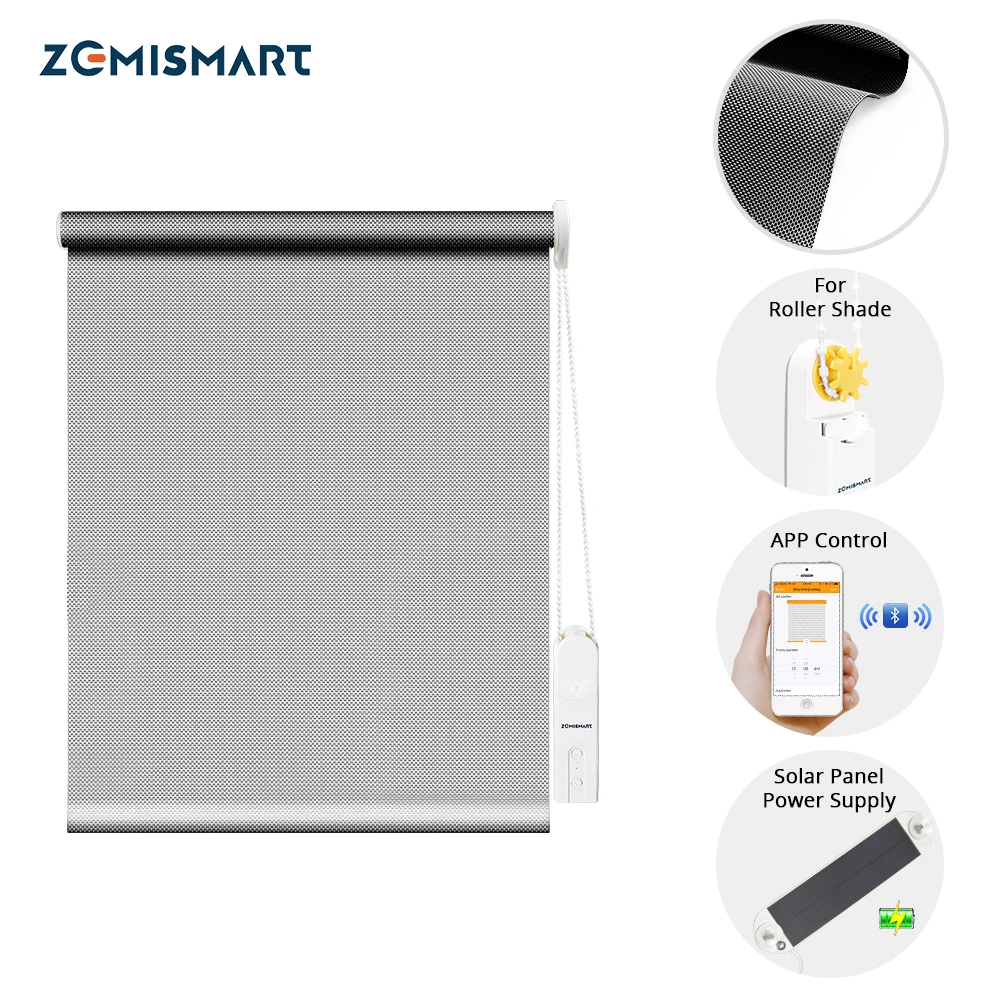 Умный Электрический роликовый тент Zemismart 95% Светонепроницаемый с Bluetooth драйвером