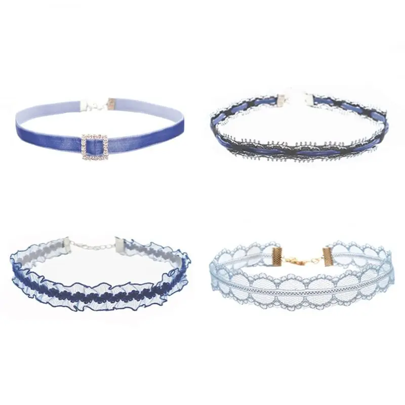 

Бархатное кружевное ювелирное изделие, волнистое женское ожерелье-чокер, ожерелье