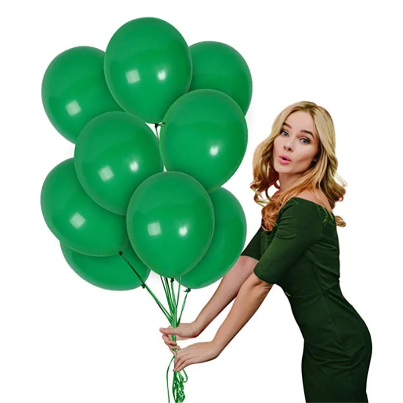 10 шт./лот темно-зеленый шар воздушных шаров из латекса джунгли тематическая