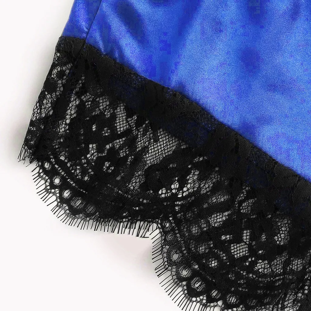 

Sexy Sleepwear Winter Pajamas For Women V Neck Lace Satin Silk Cami And Shorts Spaghetti Strap Pajama Set