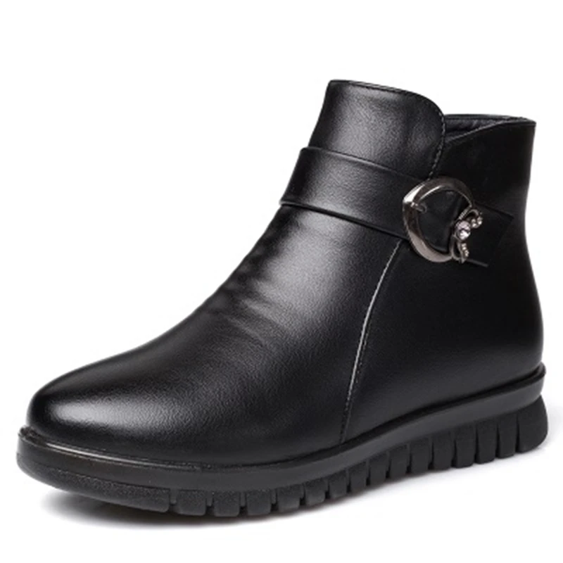 Зимние новые модные хлопковые ботинки ZZPOHE для мам среднего возраста кашемировые