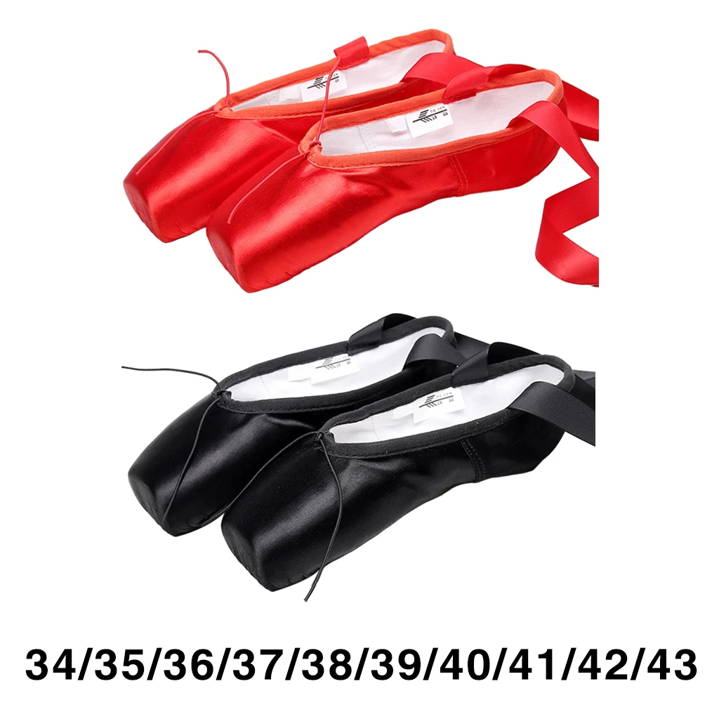 

Women Comfy Ballet Dance Toe Shoes Professional Ladies Satin Pointe Shoes