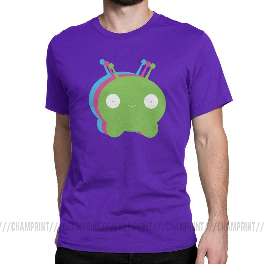 Chookity Dookity Mooncake футболка для мужчин Final Space размера плюс одежда с коротким рукавом Забавные футболки с круглым вырезом хлопковые футболки размера плюс - Цвет: Фиолетовый