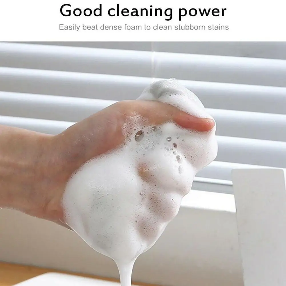 

Gray Scourer Cleaning Cloth Double-sided Cleaning Sponge Dishwashing Decontamination Powerfu Cleaning Kitchen Sponges House L6X0