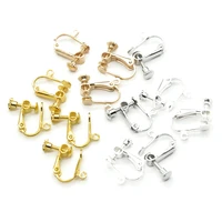 10pcs round head screw ear clip diy handmade clip on earrings parts no pierced ear clips for jewelry making supplies 1513mm