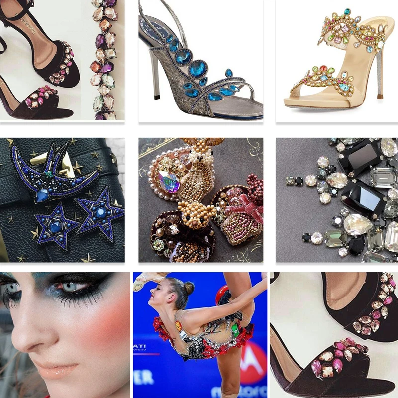 5 шт. овальной формы для головы украшенные камнями и с украшением в виде