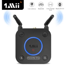 1Mii B06TX Bluetooth-compatible Transmitter Audio aptX LL HD Music Dual Link Optical 3.5 AUX BT Adapter for TV Audio Transmitter