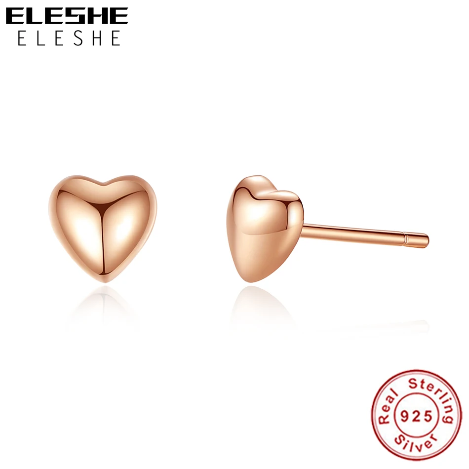 Женские серьги гвоздики ELESHE маленькие из серебра 925 пробы с маленькими