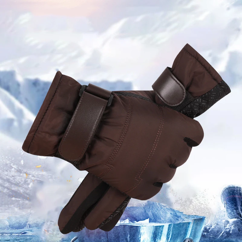 

Men Gloves Windproof Thermal Warm Cycling Ski Gloves Touchscreen Glove Winter Warm Plus Mittens