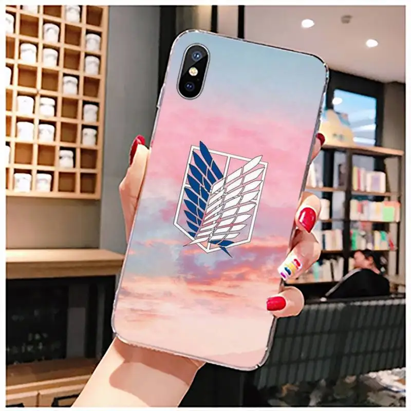 

Anime Attack On Titan Levi Ackerman brand Phone Case shell funda coque capa Transparent for iPhone XS MAX 8 7 Plus X SE 2020 XR