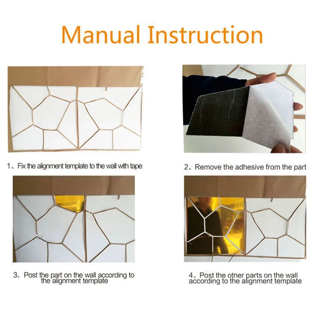 Акриловые зеркальные наклейки с большим деревом Комбинированные Украшения для