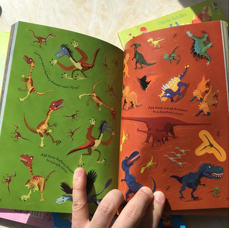 Многоразовые наклейки с героями мультфильмов для детей 1000 детские