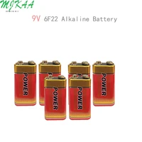 46pcs 9v 6f22 alkaline battery laminated carbon batteries for alarm wireless microphone mercury free long working life