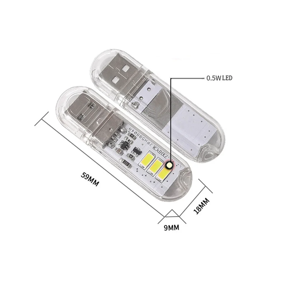 USB 3-24 LED night light charging treasure 5V computer disk field camping student dormitory | Лампы и освещение