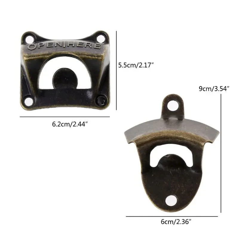 

3Pc Vintage Bottle Opener Wall Mounted Wine Beer Opener Tool Bar Drinking Opener