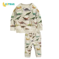 citrus boys girls clothes winter cartoon soft cothing sets autumn dinosaur printed warm sweaters childrens clothing