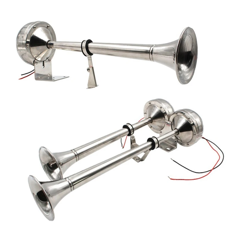 

For Boat Cars Stainless Steel Trumpet Single / Double Pipe Trumpet Horn