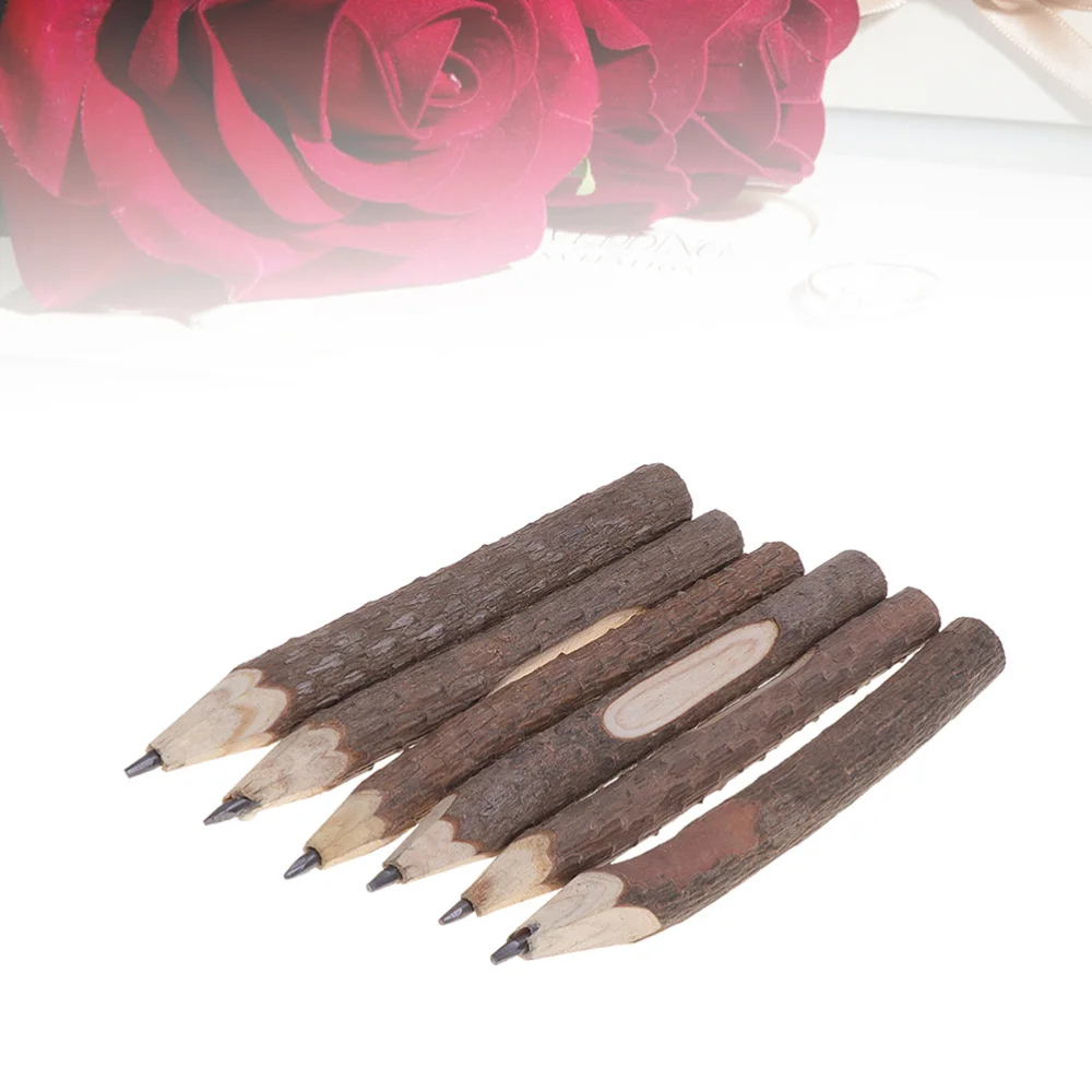 

15PCS 13cm Retro Bark Pencils Wooden Tree Rustic Twig Pencils Gifts for Kids Children