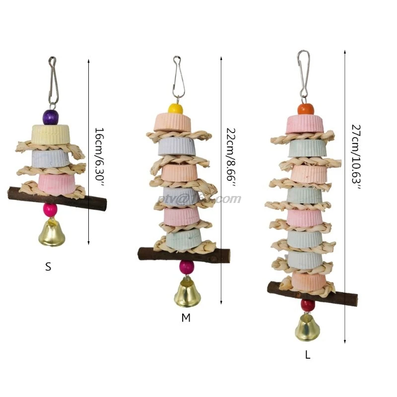 Птицы попугаи шлифовальный камень жевательная игрушка веревка для укуса рта