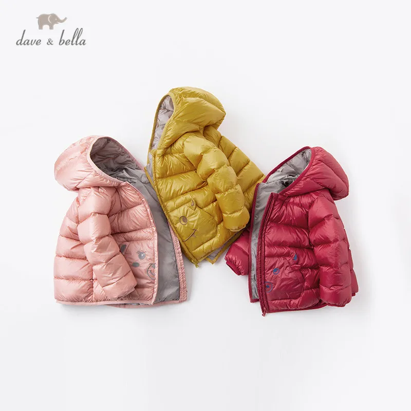 

DBW16096 dave bella winter baby unisex fashion cartoon hooded down coat children 90% white duck down padded kids jacket
