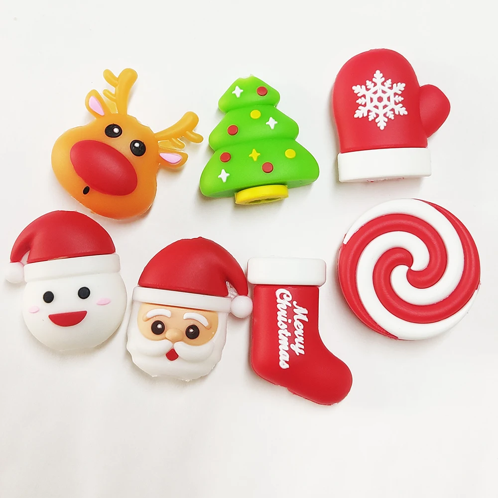 Милый подарок мультяшный Рождественский укупорочный кабель для iPhone 8 Plus 4 детской