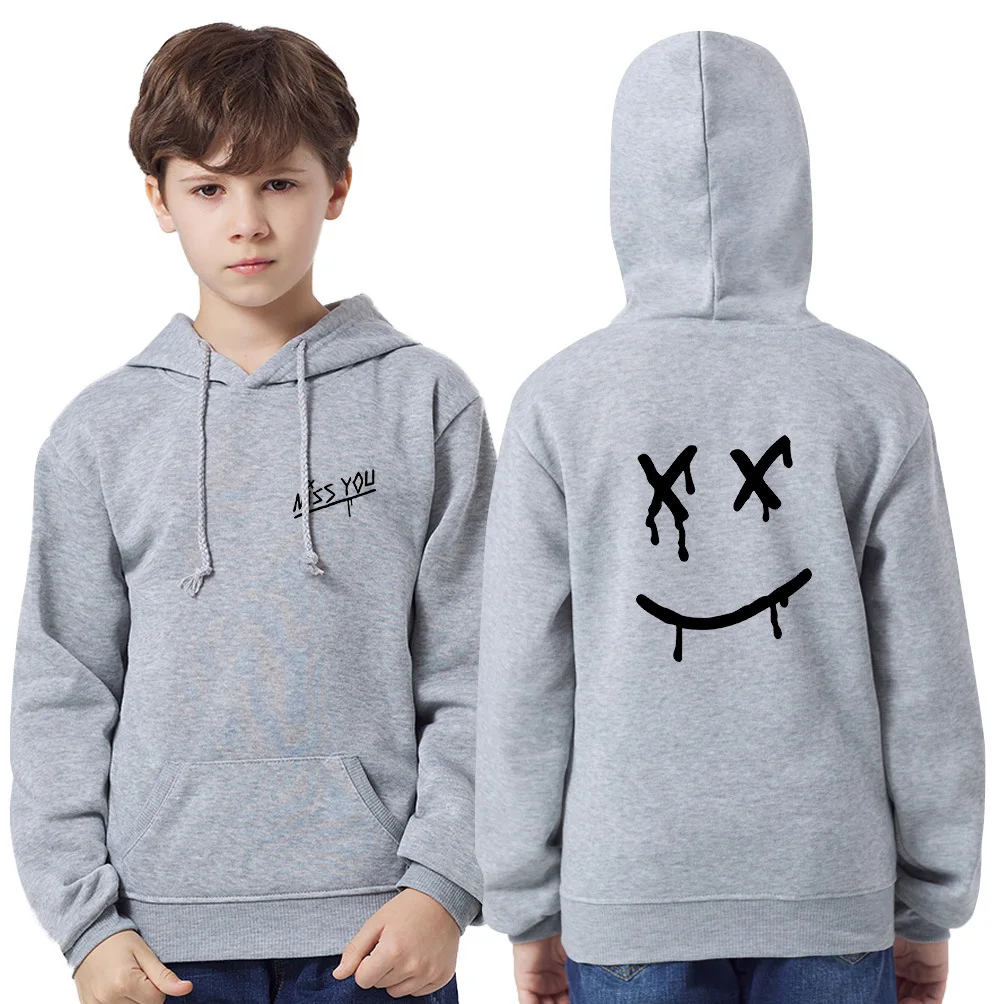 Толстовка с капюшоном для мальчиков и девочек 3-16 лет уличная одежда длинным