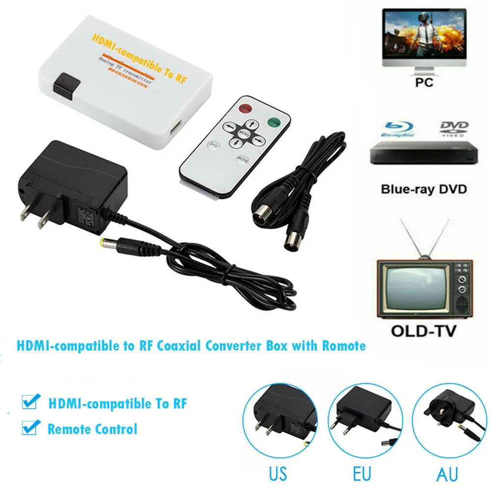 HDMI-совместимый к коаксиальному преобразователю RF передатчик с пультом