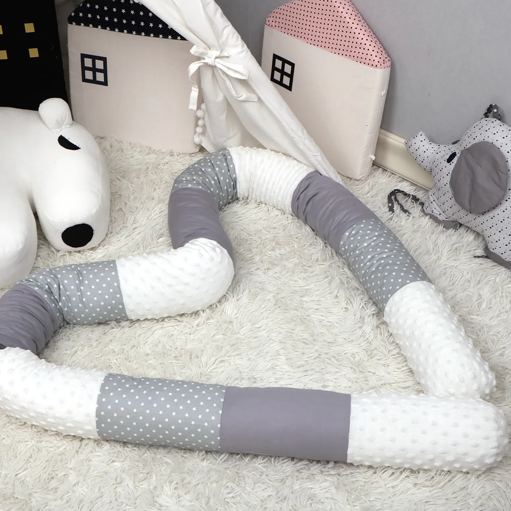 

2021 Latest Anti-collision Children Bed Fence Washable Baby Crib Bumper Toddler Bedding Set Sleep Anti-Collision Decor Room Kids