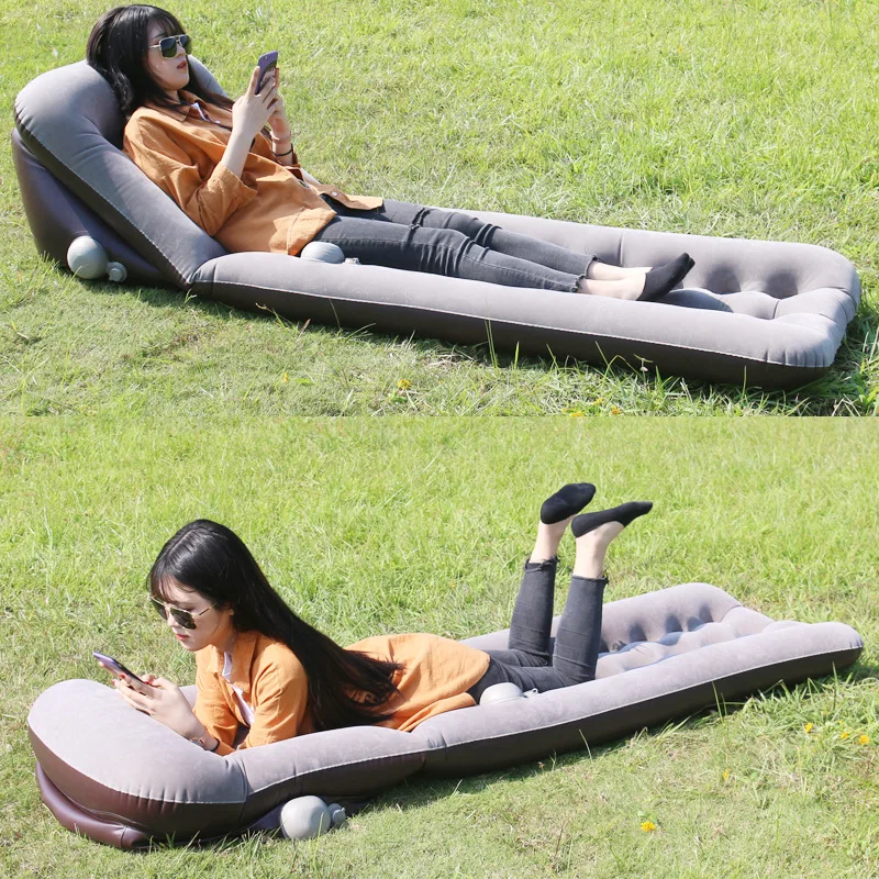 

Lazy air cushion outdoor damp proof mat automatic inflatable bed portable inflatable sleeping mat sofa pillow set