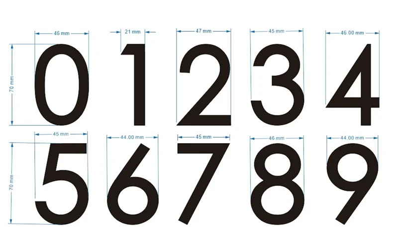 70 мм номер дома буквы большая современная дверь Алфавит открытый