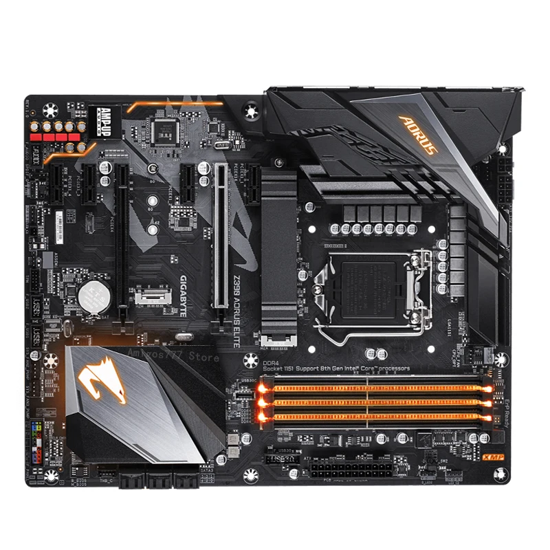 Billig LGA 1151 Gigabyte Z390 AORUS ELITE Motherboard DDR4 64GB PCI-E 3,0 M.2 SSD I9 I7 I5 I3 Desktop Z390 Placa-Mãe 1151 Gaming ATX