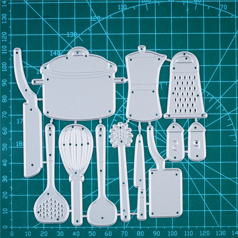 

Kitchenware Kitchen Utensils Metal Cutting Dies Stencils For DIY Scrapbooking/photo Album Stamps Decorative Embossing DIY Paper