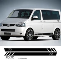2pcs car side stripe stickers for volkswagen vw multivan t5 t6 california edition 70 years auto tuning vinyl decal accessories