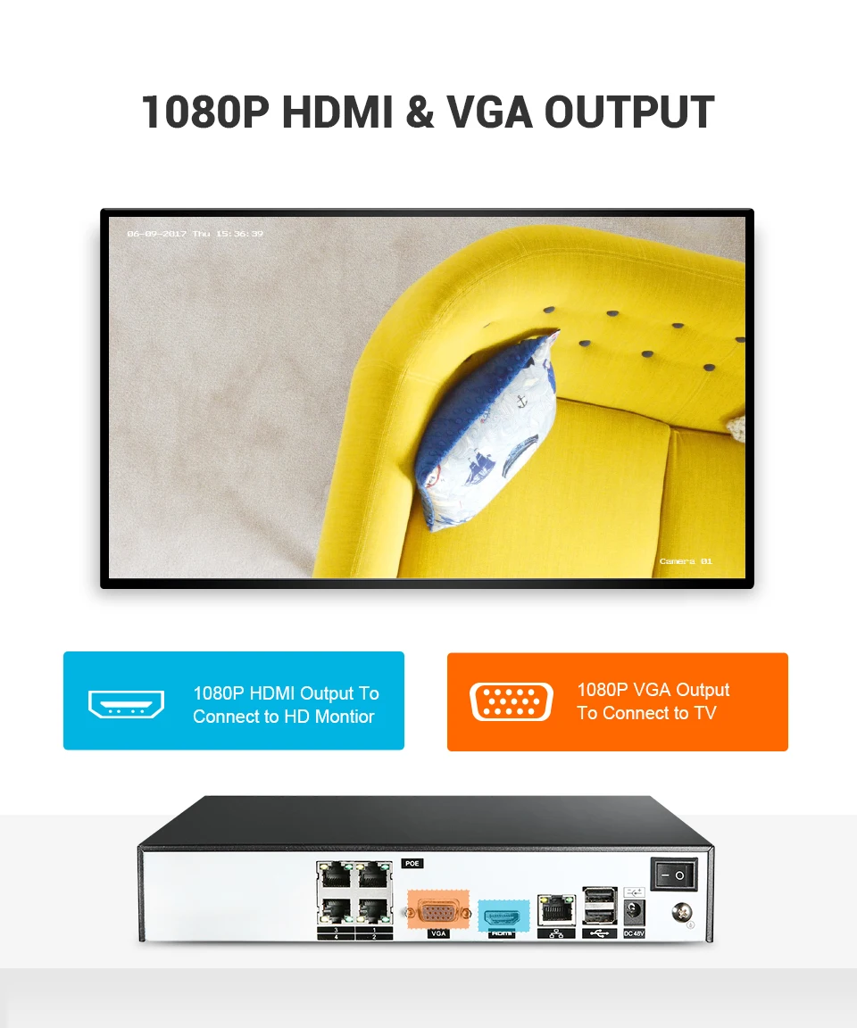 SANNCE 8CH DVR 1080P CCTV System Video Recorder 4/8 PCS 2MP Home Security Waterproof Night Vision Camera Surveillance Kits