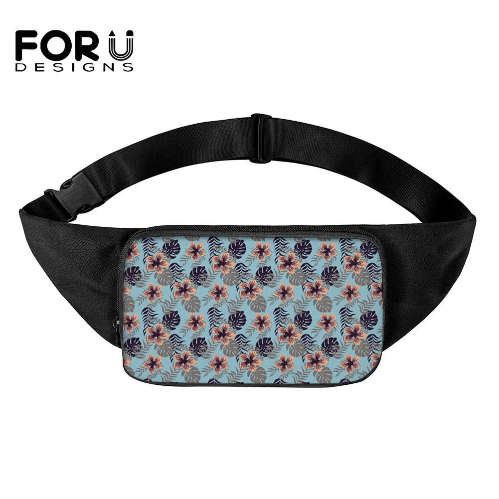 

FORUDESIGN Hot Selling 2021 Bicycle Run Belt Waist Pack Wallet Beautiful Vintage Flowers Design Chest Phone Pouch Ladies Belt