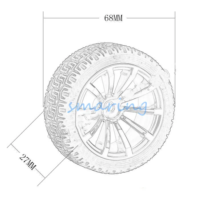 Подключение шин для Arduino DIY Robot Car 68x1 2 мм