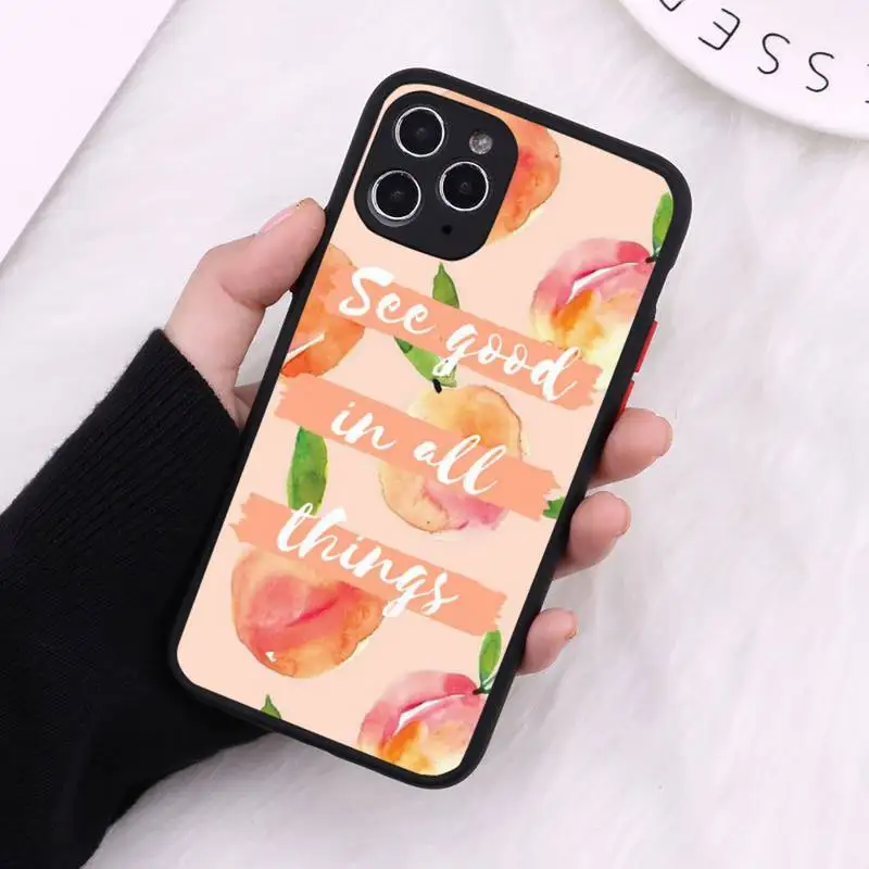 

Watermelon Pineapple Phone Case Matte Transparent for iPhone 7 8 11 12 s mini pro X XS XR MAX Plus cover funda