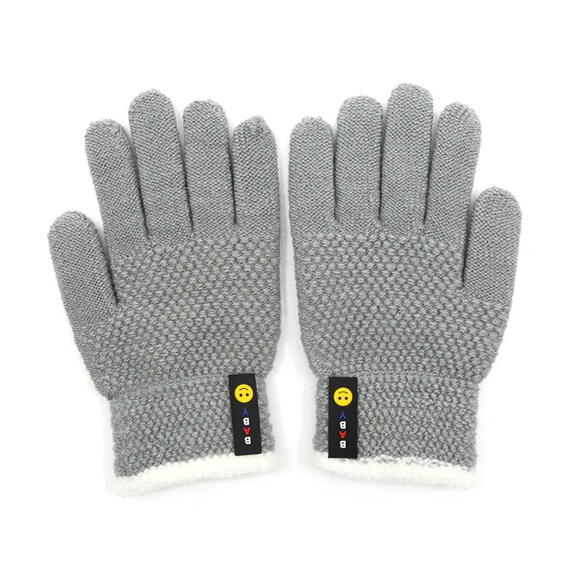 Warmom-guantes gruesos de punto para ni&ntilde;os, manoplas el&aacute;sticas c&aacute;lidas de invierno, accesorios para ni&ntilde;os de 5 a 11 a&ntilde;os, nueva moda-2