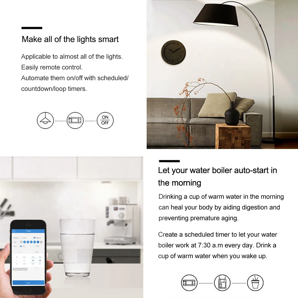 SONOFF 4CH Pro ITEAD RF 433 МГц 4 банды WiFI переключатель 3 режима работы