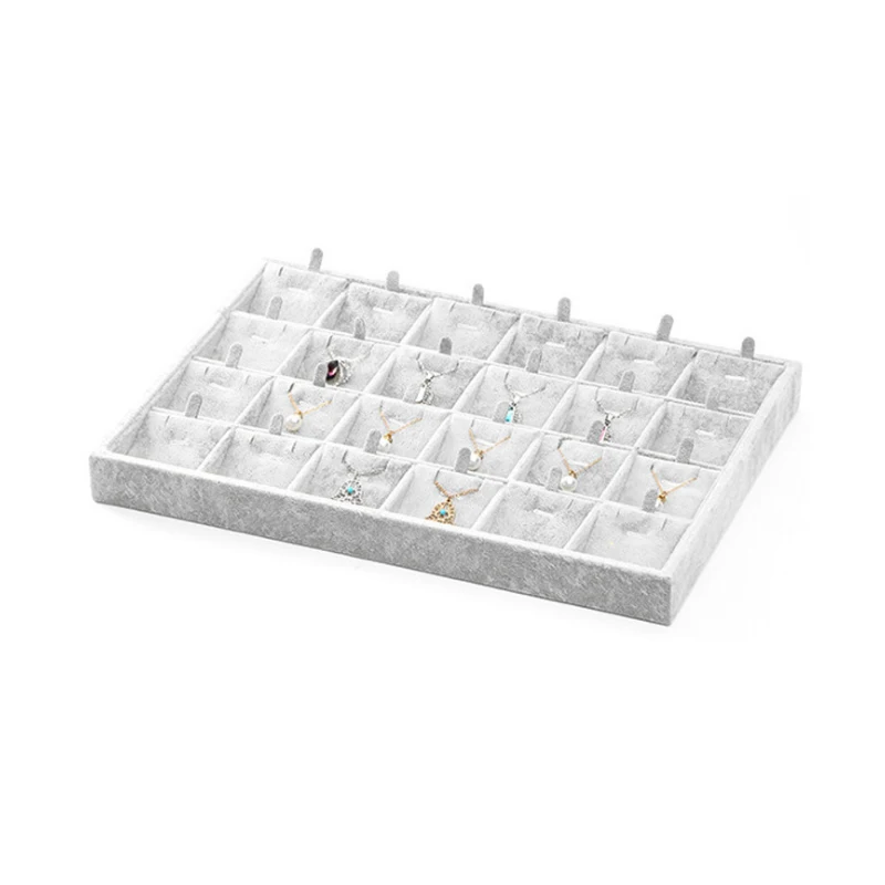 Поднос из массива дерева для демонстрации ювелирных изделий подставка темно