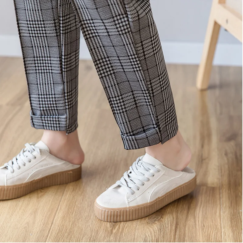 Женские винтажные брюки-шаровары с эластичной резинкой на талии повседневные