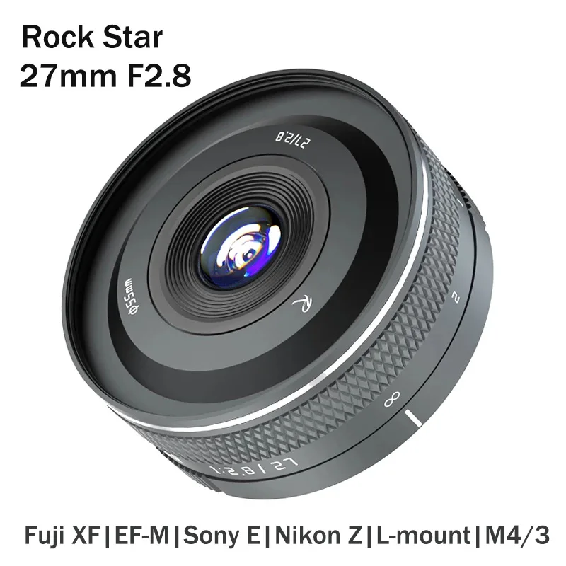 

Rock Star RockStar 27mm F2.8 Large aperture lens for Fuji XF Canon EF-M Sony E Nikon Z M4/3 Leica SIGMA L mount camera