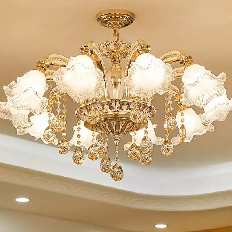 

Gold crystal chandelier modern lighting for living room dinning room Chandelier lights Crystal chandeliers Crystal Lights MJ1121