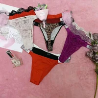 sexy bikini lace thong letter rhinestones womens panties womens underwea brand design comfort satin intimates underwear pink