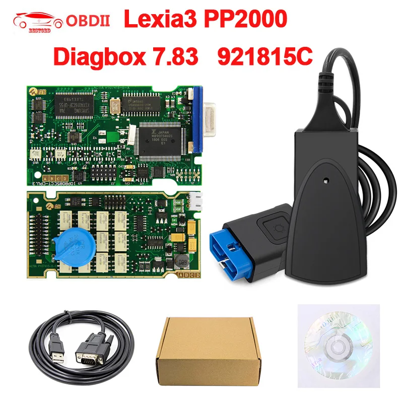 Lexia 3 PP2000 V48/V25 новейший Diagbox V7.83 для Citroen/для peugeot FW 921815C Lexia-3 NEC Реле PP2000 светодиодный диагностический инструмент для автомобиля