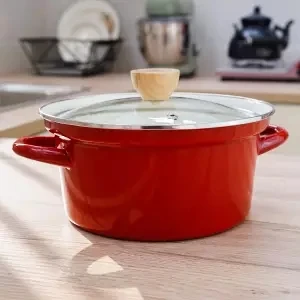 Кухонная кастрюля для быстрого приготовления утолщенная 24 см эмалированная суповая кастрюля 2L3L4L Кастрюля Сковорода горячий горшок набор кухонной посуды кухонная посуда - Цвет: 20cm 2.8L