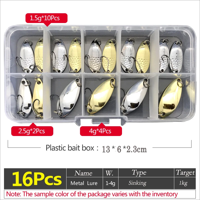 Горячая Распродажа набор блестящих рыболовных приманок наборы микро мини ложки